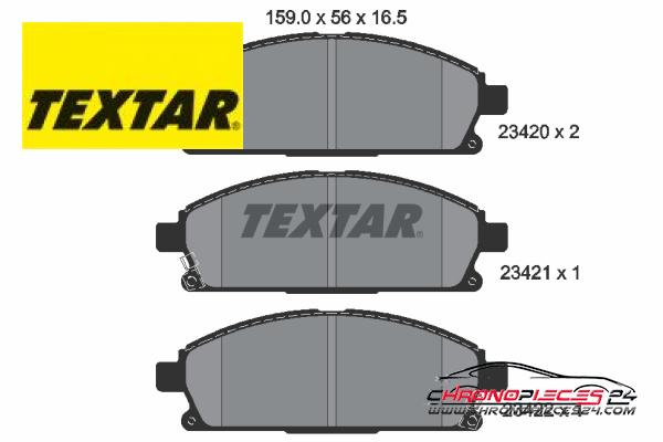 Achat de TEXTAR 2342001 Kit de plaquettes de frein, frein à disque pas chères