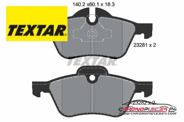 Achat de TEXTAR 2328101 Kit de plaquettes de frein, frein à disque pas chères