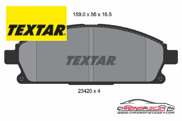 Achat de TEXTAR 2342004 Kit de plaquettes de frein, frein à disque pas chères