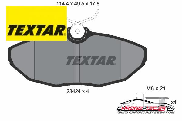 Achat de TEXTAR 2342401 Kit de plaquettes de frein, frein à disque pas chères