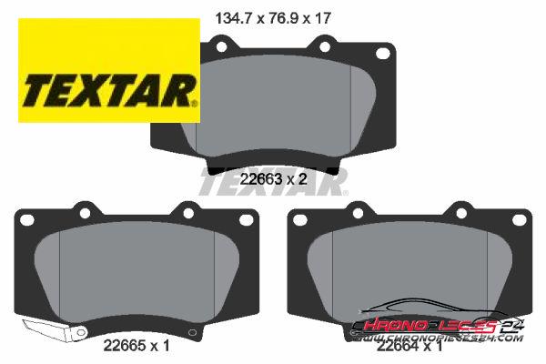 Achat de TEXTAR 2266301 Kit de plaquettes de frein, frein à disque  pas chères