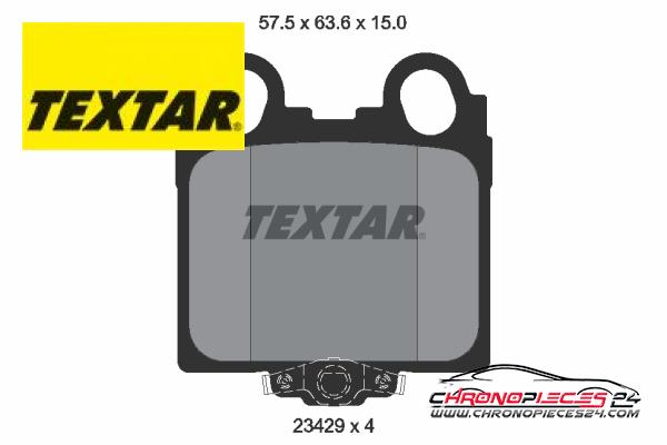 Achat de TEXTAR 2342901 Kit de plaquettes de frein, frein à disque pas chères