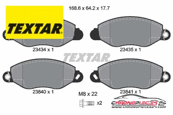 Achat de TEXTAR 2343401 Kit de plaquettes de frein, frein à disque pas chères