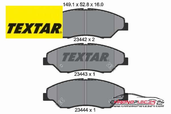 Achat de TEXTAR 2344201 Kit de plaquettes de frein, frein à disque pas chères