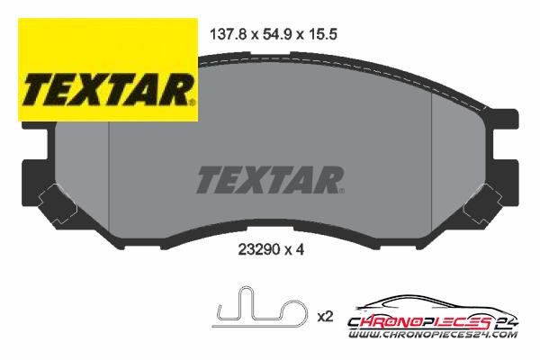 Achat de TEXTAR 2329002 Kit de plaquettes de frein, frein à disque pas chères