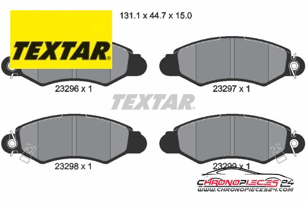 Achat de TEXTAR 2329601 Kit de plaquettes de frein, frein à disque pas chères