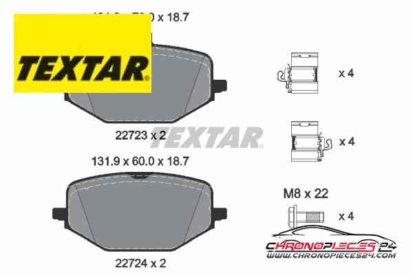 Achat de TEXTAR 2272303 Kit de plaquettes de frein, frein à disque Q+ pas chères