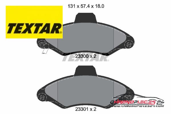 Achat de TEXTAR 2330002 Kit de plaquettes de frein, frein à disque pas chères