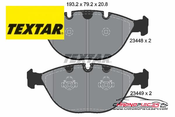 Achat de TEXTAR 2344801 Kit de plaquettes de frein, frein à disque pas chères