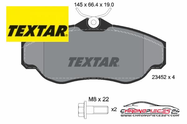 Achat de TEXTAR 2345201 Kit de plaquettes de frein, frein à disque pas chères