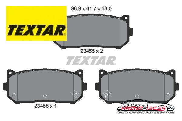 Achat de TEXTAR 2345501 Kit de plaquettes de frein, frein à disque pas chères