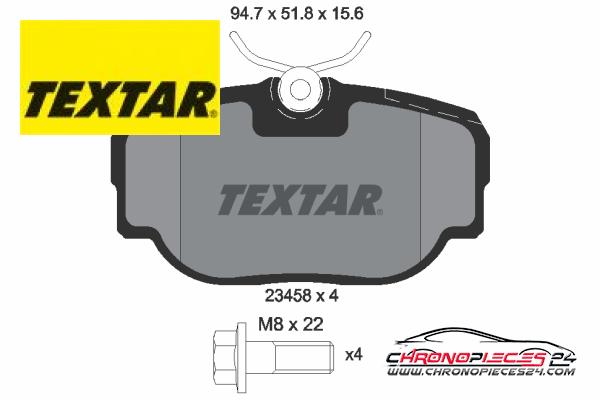 Achat de TEXTAR 2345801 Kit de plaquettes de frein, frein à disque pas chères