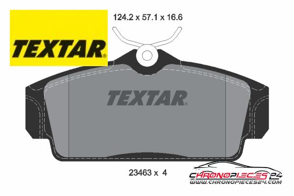 Achat de TEXTAR 2346302 Kit de plaquettes de frein, frein à disque pas chères