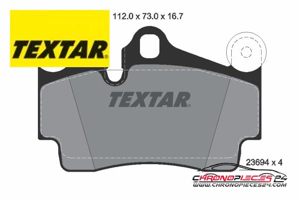 Achat de TEXTAR 2369402 Kit de plaquettes de frein, frein à disque pas chères