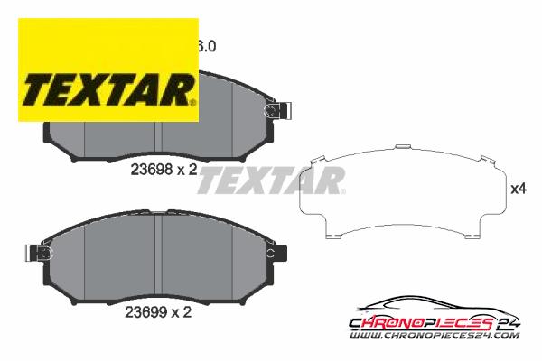 Achat de TEXTAR 2369801 Kit de plaquettes de frein, frein à disque pas chères