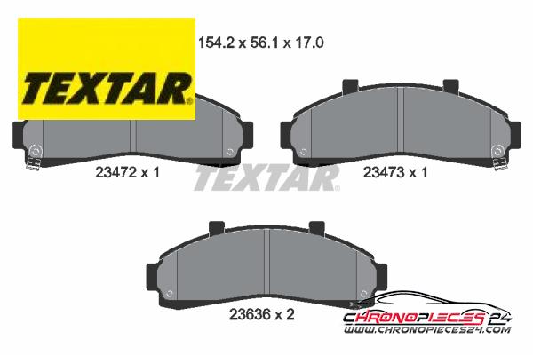 Achat de TEXTAR 2347201 Kit de plaquettes de frein, frein à disque pas chères