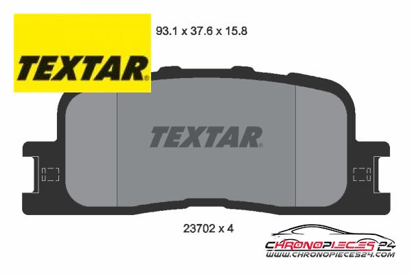 Achat de TEXTAR 2370201 Kit de plaquettes de frein, frein à disque pas chères