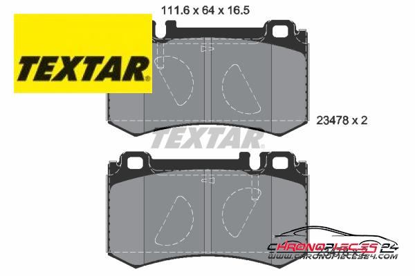 Achat de TEXTAR 2347801 Kit de plaquettes de frein, frein à disque pas chères