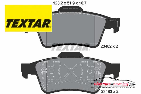 Achat de TEXTAR 2348202 Kit de plaquettes de frein, frein à disque pas chères