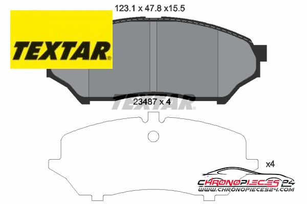 Achat de TEXTAR 2348701 Kit de plaquettes de frein, frein à disque pas chères