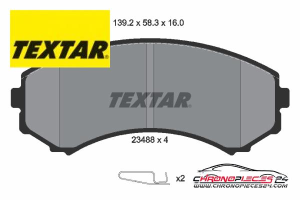 Achat de TEXTAR 2348801 Kit de plaquettes de frein, frein à disque pas chères