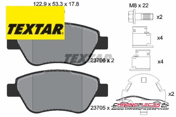 Achat de TEXTAR 2370601 Kit de plaquettes de frein, frein à disque pas chères