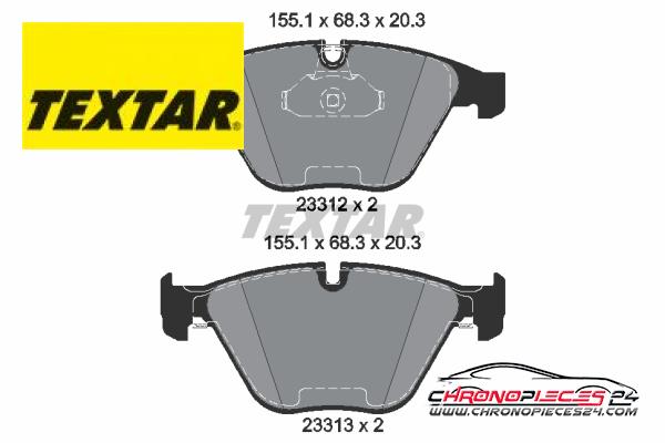 Achat de TEXTAR 2331211 Kit de plaquettes de frein, frein à disque pas chères