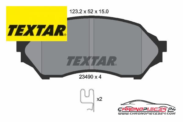 Achat de TEXTAR 2349002 Kit de plaquettes de frein, frein à disque pas chères