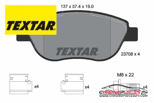 Achat de TEXTAR 2370803 Kit de plaquettes de frein, frein à disque pas chères