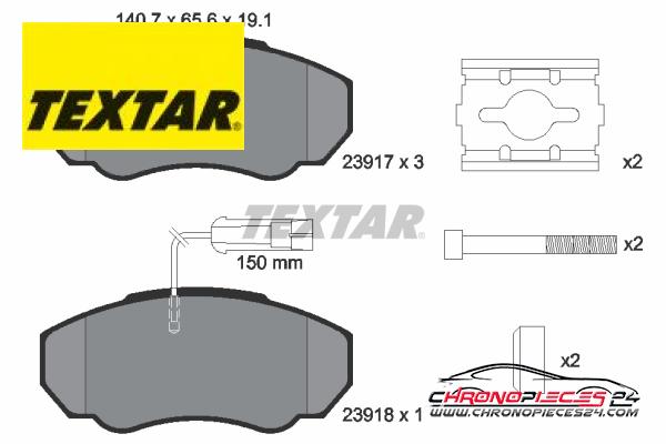 Achat de TEXTAR 2391701 Kit de plaquettes de frein, frein à disque pas chères