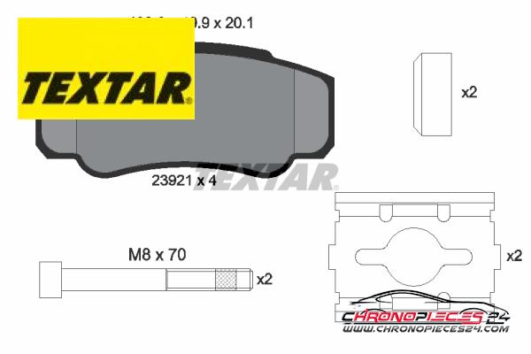 Achat de TEXTAR 2392101 Kit de plaquettes de frein, frein à disque pas chères