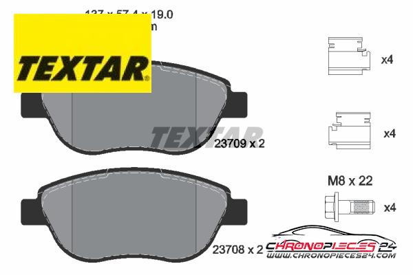 Achat de TEXTAR 2370901 Kit de plaquettes de frein, frein à disque pas chères