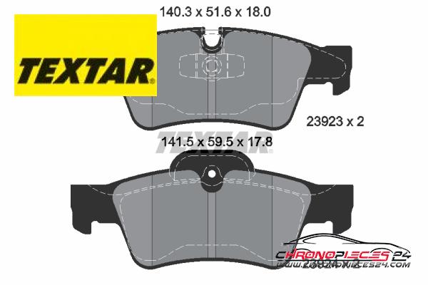 Achat de TEXTAR 2392302 Kit de plaquettes de frein, frein à disque pas chères