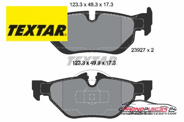 Achat de TEXTAR 2392701 Kit de plaquettes de frein, frein à disque pas chères