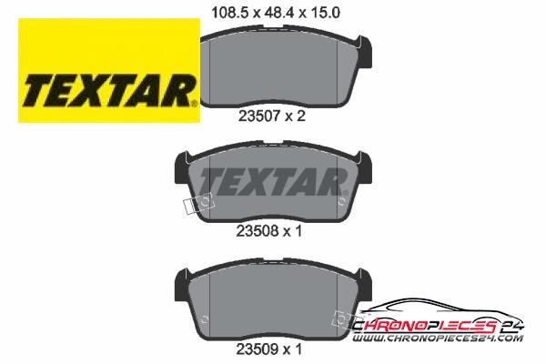 Achat de TEXTAR 2350701 Kit de plaquettes de frein, frein à disque pas chères