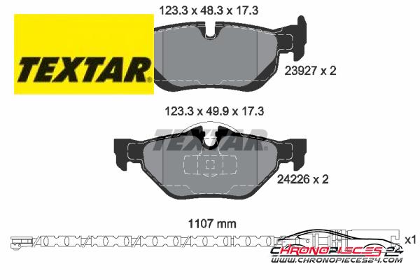 Achat de TEXTAR 2392707 Kit de plaquettes de frein, frein à disque pas chères