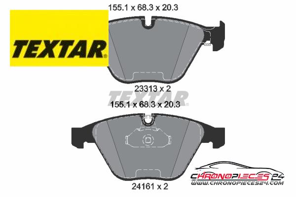 Achat de TEXTAR 2331303 Kit de plaquettes de frein, frein à disque pas chères