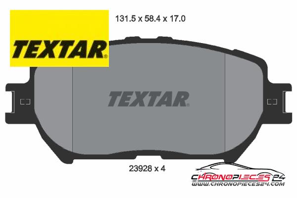 Achat de TEXTAR 2392801 Kit de plaquettes de frein, frein à disque pas chères