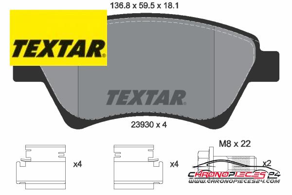 Achat de TEXTAR 2393001 Kit de plaquettes de frein, frein à disque pas chères