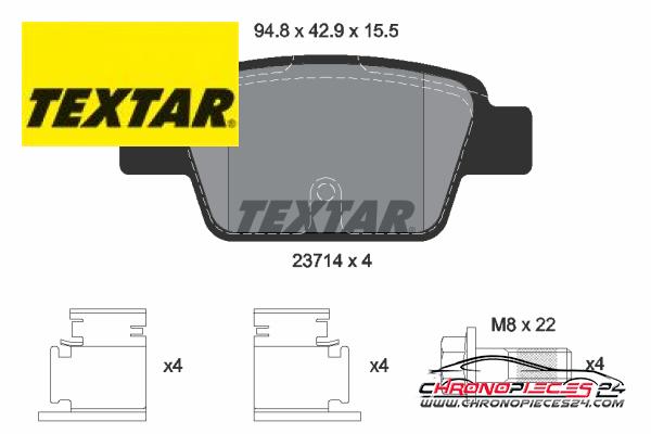 Achat de TEXTAR 2371401 Kit de plaquettes de frein, frein à disque pas chères