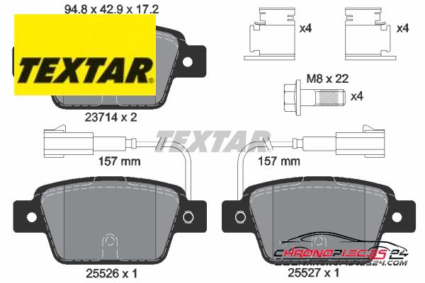 Achat de TEXTAR 2371403 Kit de plaquettes de frein, frein à disque pas chères