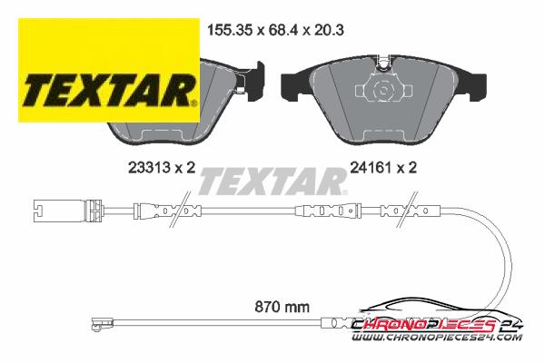 Achat de TEXTAR 2331307 Kit de plaquettes de frein, frein à disque pas chères