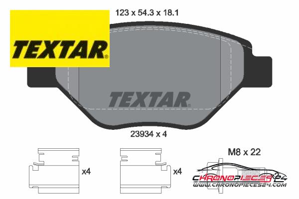 Achat de TEXTAR 2393401 Kit de plaquettes de frein, frein à disque pas chères