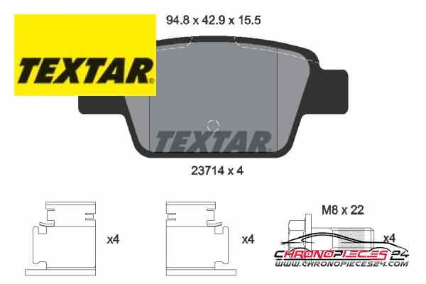 Achat de TEXTAR 2371481 Kit de plaquettes de frein, frein à disque pas chères