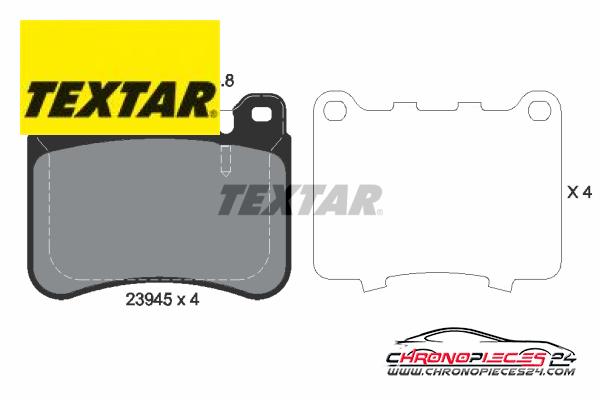 Achat de TEXTAR 2394501 Kit de plaquettes de frein, frein à disque pas chères