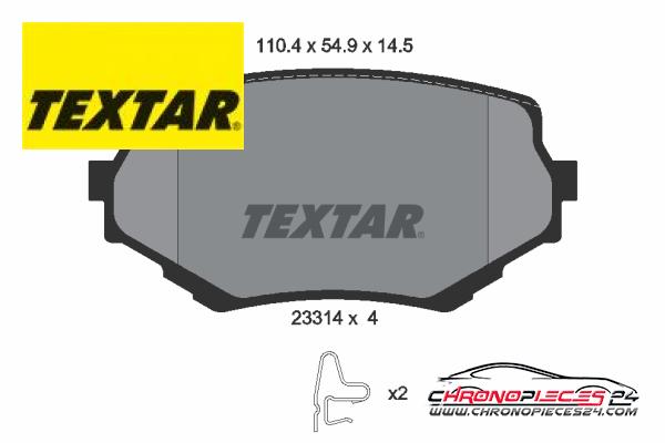 Achat de TEXTAR 2331401 Kit de plaquettes de frein, frein à disque pas chères