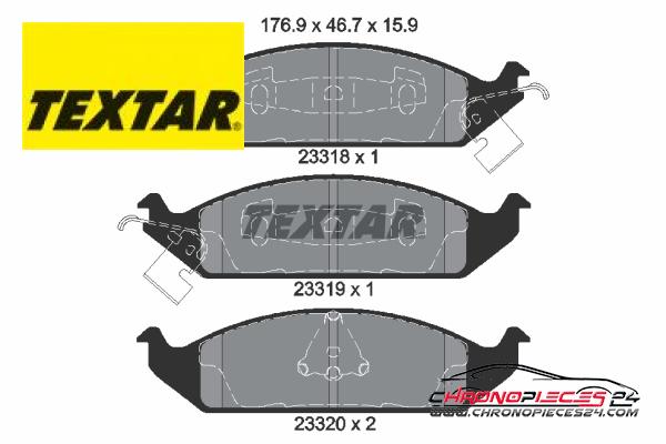 Achat de TEXTAR 2331801 Kit de plaquettes de frein, frein à disque pas chères