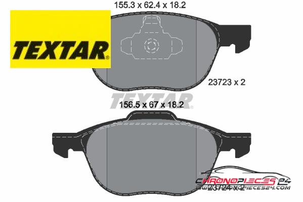 Achat de TEXTAR 2372301 Kit de plaquettes de frein, frein à disque pas chères