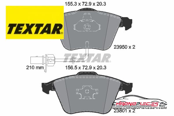 Achat de TEXTAR 2395001 Kit de plaquettes de frein, frein à disque pas chères