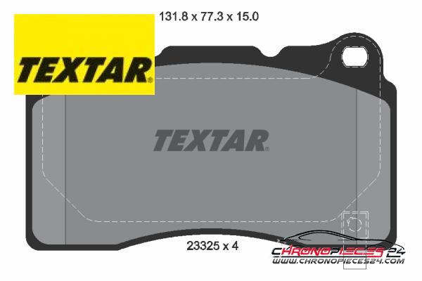 Achat de TEXTAR 2332501 Kit de plaquettes de frein, frein à disque pas chères